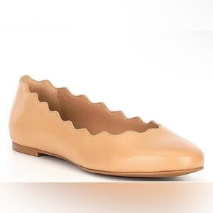 NEW Copper Key Lovely Leather Scalloped Flats in‎ Dark Sierra Tan Size 8.5